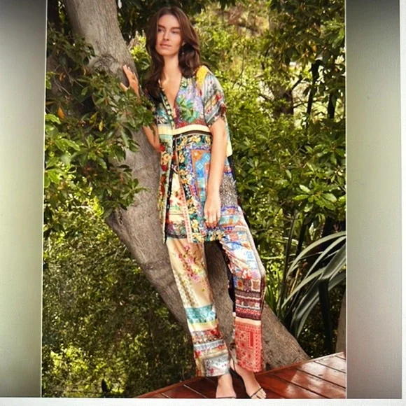 Johnny Was Callaway Silk Floral Set S - Picture 5 of 10